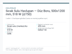 Sıcak Sulu Havlupan — Düz Boru, 500x1200 mm, 518 W (ΔT50)
