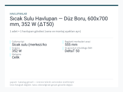 Sıcak Sulu Havlupan — Düz Boru, 600x700 mm, 352 W (ΔT50)