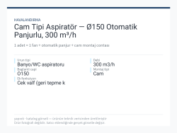 Cam Tipi Aspiratör — Ø150 Otomatik Panjurlu, 300 m³/h
