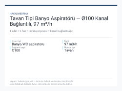 Tavan Tipi Banyo Aspiratörü — Ø100 Kanal Bağlantılı, 97 m³/h