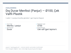 Dış Duvar Menfezi (Panjur) — Ø100, Çek Valfli Plastik