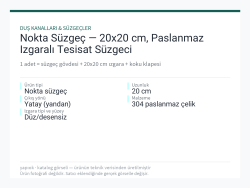 Nokta Süzgeç — 20x20 cm, Paslanmaz Izgaralı Tesisat Süzgeci