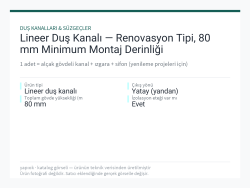 Lineer Duş Kanalı — Renovasyon Tipi, 80 mm Minimum Montaj Derinliği