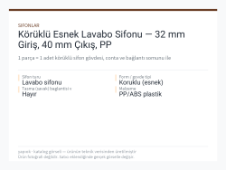 Körüklü Esnek Lavabo Sifonu — 32 mm Giriş, 40 mm Çıkış, PP