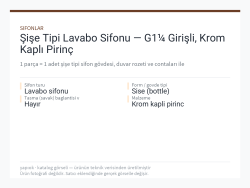 Şişe Tipi Lavabo Sifonu — G1¼ Girişli, Krom Kaplı Pirinç