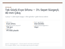 Tek Gözlü Evye Sifonu — 3½ Sepet Süzgeçli, 40 mm Çıkış