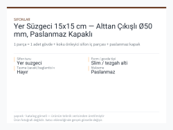 Yer Süzgeci 15x15 cm — Alttan Çıkışlı Ø50 mm, Paslanmaz Kapaklı