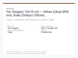 Yer Süzgeci 10x10 cm — Alttan Çıkışlı Ø50 mm, Koku Önleyici Sifonlu