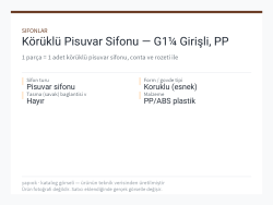 Körüklü Pisuvar Sifonu — G1¼ Girişli, PP