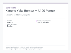Kimono Yaka Bornoz — %100 Pamuk