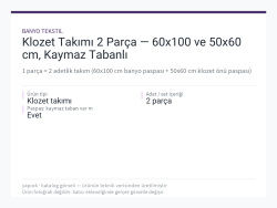 Klozet Takımı 2 Parça — 60x100 ve 50x60 cm, Kaymaz Tabanlı