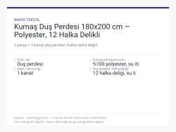 Kumaş Duş Perdesi 180x200 cm — Polyester, 12 Halka Delikli