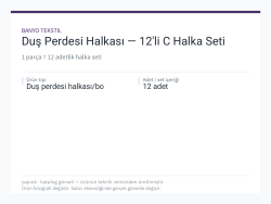 Duş Perdesi Halkası — 12li C Halka Seti