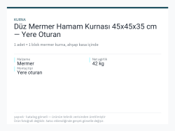 Düz Mermer Hamam Kurnası 45x45x35 cm — Yere Oturan