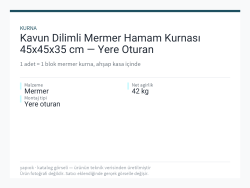 Kavun Dilimli Mermer Hamam Kurnası 45x45x35 cm — Yere Oturan