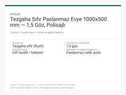 Tezgaha Sıfır Paslanmaz Evye 1000x500 mm — 1,5 Göz, Polisajlı