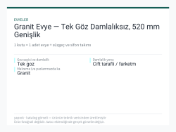 Granit Evye — Tek Göz Damlalıksız, 520 mm Genişlik