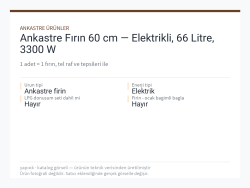 Ankastre Fırın 60 cm — Elektrikli, 66 Litre, 3300 W