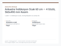 Ankastre İndüksiyon Ocak 60 cm — 4 Gözlü, 560x490 mm Kesim