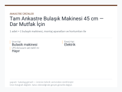 Tam Ankastre Bulaşık Makinesi 45 cm — Dar Mutfak İçin