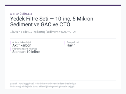 Yedek Filtre Seti — 10 inç, 5 Mikron Sediment ve GAC ve CTO