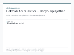 Elektrikli Ani Su Isıtıcı — Banyo Tipi Şofben