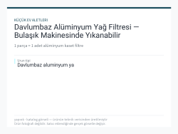 Davlumbaz Alüminyum Yağ Filtresi — Bulaşık Makinesinde Yıkanabilir