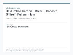 Davlumbaz Karbon Filtresi — Bacasız (Filtreli) Kullanım İçin