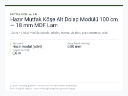 Hazır Mutfak Köşe Alt Dolap Modülü 100 cm — 18 mm MDF Lam