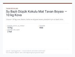 Su Bazlı Düşük Kokulu Mat Tavan Boyası — 10 kg Kova