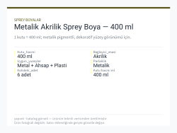 Metalik Akrilik Sprey Boya — 400 ml