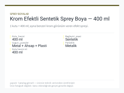 Krom Efektli Sentetik Sprey Boya — 400 ml