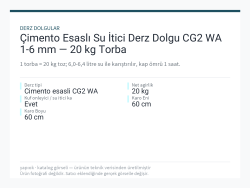 Çimento Esaslı Su İtici Derz Dolgu CG2 WA 1-6 mm — 20 kg Torba
