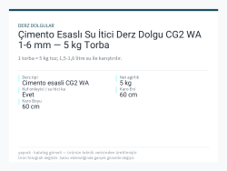 Çimento Esaslı Su İtici Derz Dolgu CG2 WA 1-6 mm — 5 kg Torba