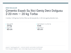 Çimento Esaslı Su İtici Geniş Derz Dolgusu 2-20 mm — 20 kg Torba