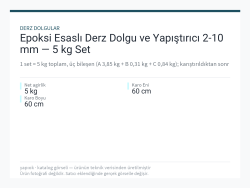 Epoksi Esaslı Derz Dolgu ve Yapıştırıcı 2-10 mm — 5 kg Set
