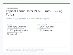 Yapısal Tamir Harcı R4 5-30 mm — 25 kg Torba