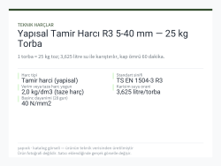 Yapısal Tamir Harcı R3 5-40 mm — 25 kg Torba