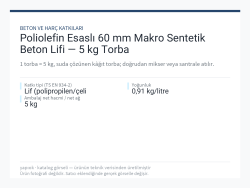 Poliolefin Esaslı 60 mm Makro Sentetik Beton Lifi — 5 kg Torba