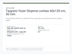 Taşyünü Yüzer Döşeme Levhası 60x120 cm, 30 mm