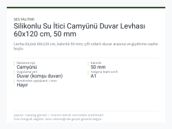 Silikonlu Su İtici Camyünü Duvar Levhası 60x120 cm, 50 mm