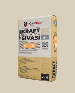 KraftBau Manto Kraft Isı Yalıtım Levha Sıvası KR-405 25 kg Gri