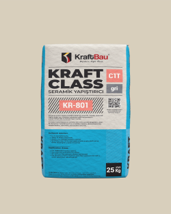 KraftBau Kraft Class KR-801 Seramik Yapıştırıcı C1T 25 kg Gri uygulama örneği