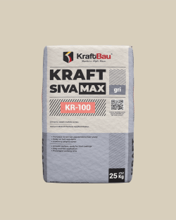 KraftBau Kraft Sıva Max KR-100 Makine Sıvası 25 kg Gri uygulama örneği