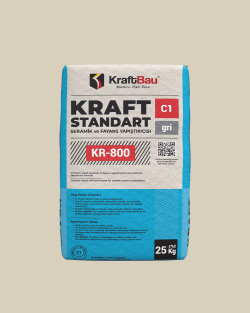 KraftBau Kraft Standart KR-800 Seramik Yapıştırıcı C1 25 kg Gri uygulama örneği
