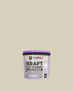 KraftBau Techno Kraft Çift Bileşenli Yarı Elastik Su İzolasyon Harcı B Bileşen KR-5150-1 6,5 kg Beyaz
