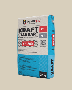 KraftBau Kraft Standart KR-800 Seramik Yapıştırıcı C1 25 kg Gri