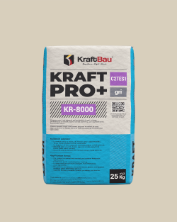 KraftBau Kraft Pro+ KR-8000 Seramik Yapıştırıcı C2TES1 25 kg Gri uygulama örneği