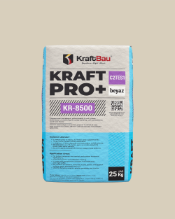 KraftBau Kraft Pro+ KR-8500 Seramik Yapıştırıcı C2TES1 25 kg Beyaz uygulama örneği