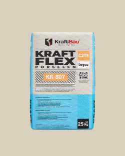 KraftBau Kraft Flex Porselen KR-807 Seramik Yapıştırıcı C2TE 25 kg Beyaz